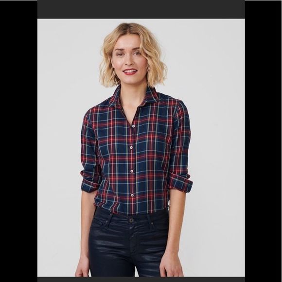 UNTUCKit Tops - UNTUCKit for Her Plaid Long Sleeve Button Down Blouse 4